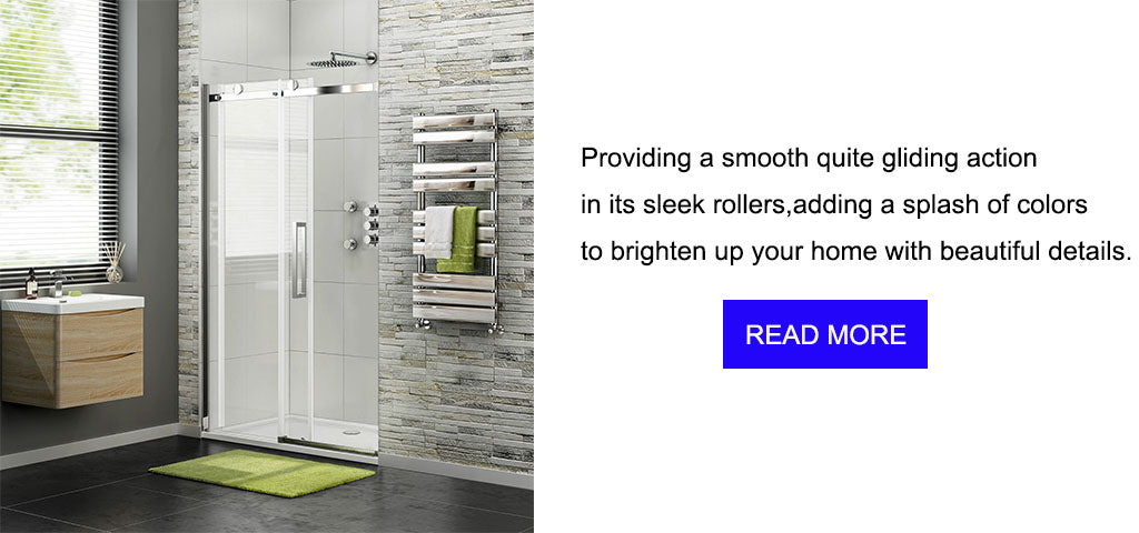 Frameless sliding shower doors with stainless steel hardwares