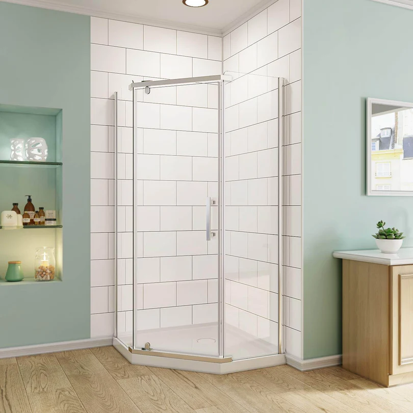 Space-Saving Genius: 8 Smart Layouts Featuring a Corner Shower for Big & Small Bathrooms