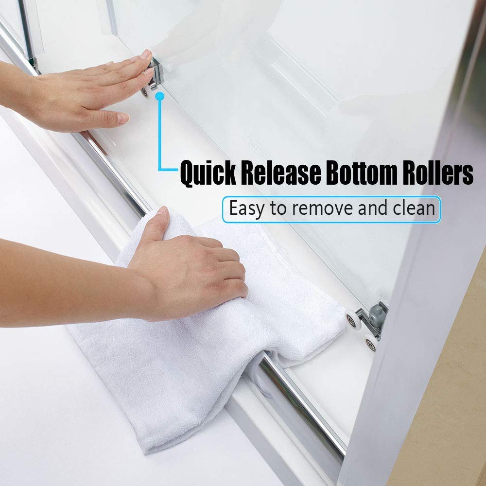 quick release bottom rollers, easy to remove and clean