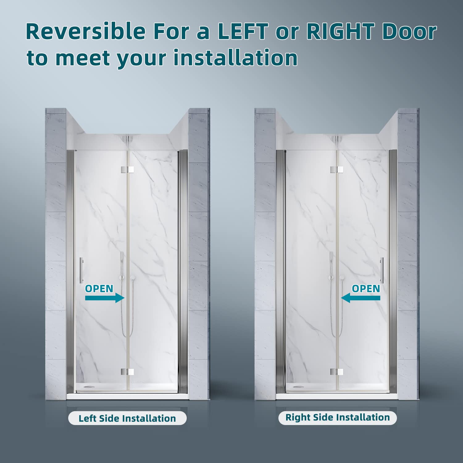 reversible for a left or right door to meet your installation
