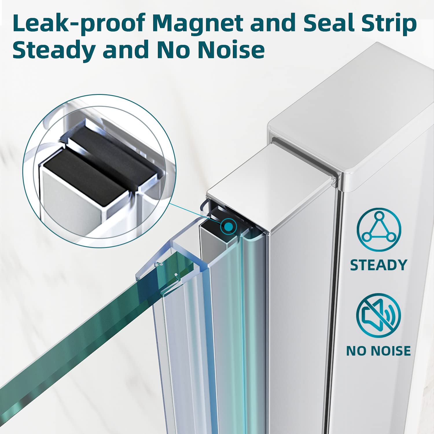 leak proof magnet and seal strip steady and no noise