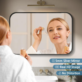 Secure and Reflective Glass: Our rectangular wall mirrors are crafted with high-quality 5mm silver glass, ensuring exceptional reflectivity, clarity, and realism. They are highly resistant to water and moisture, guaranteeing long-lasting durability.
