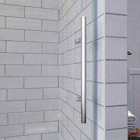 SUNNY SHOWER Frameless Sliding Shower Doors 48 in. W x 76 in. H Handle