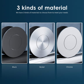 3 kinds of material（we have 3 kinds of materials to choose from to meet your needs，black、nickel、chrome）
