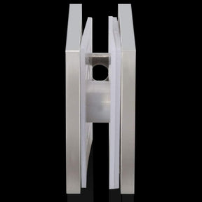 SUNNY SHOWER 2" x 2" Chrome Finish U-Clamp Clip For 3/8" Semi- Frameless Shower Door Glass Panel