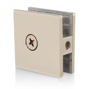 SUNNY SHOWER 2" x 2" Brushed Nickel Stainless Steel U-Clamp Clip For 3/8" Frameless Glass Panel - SUNNY SHOWER
