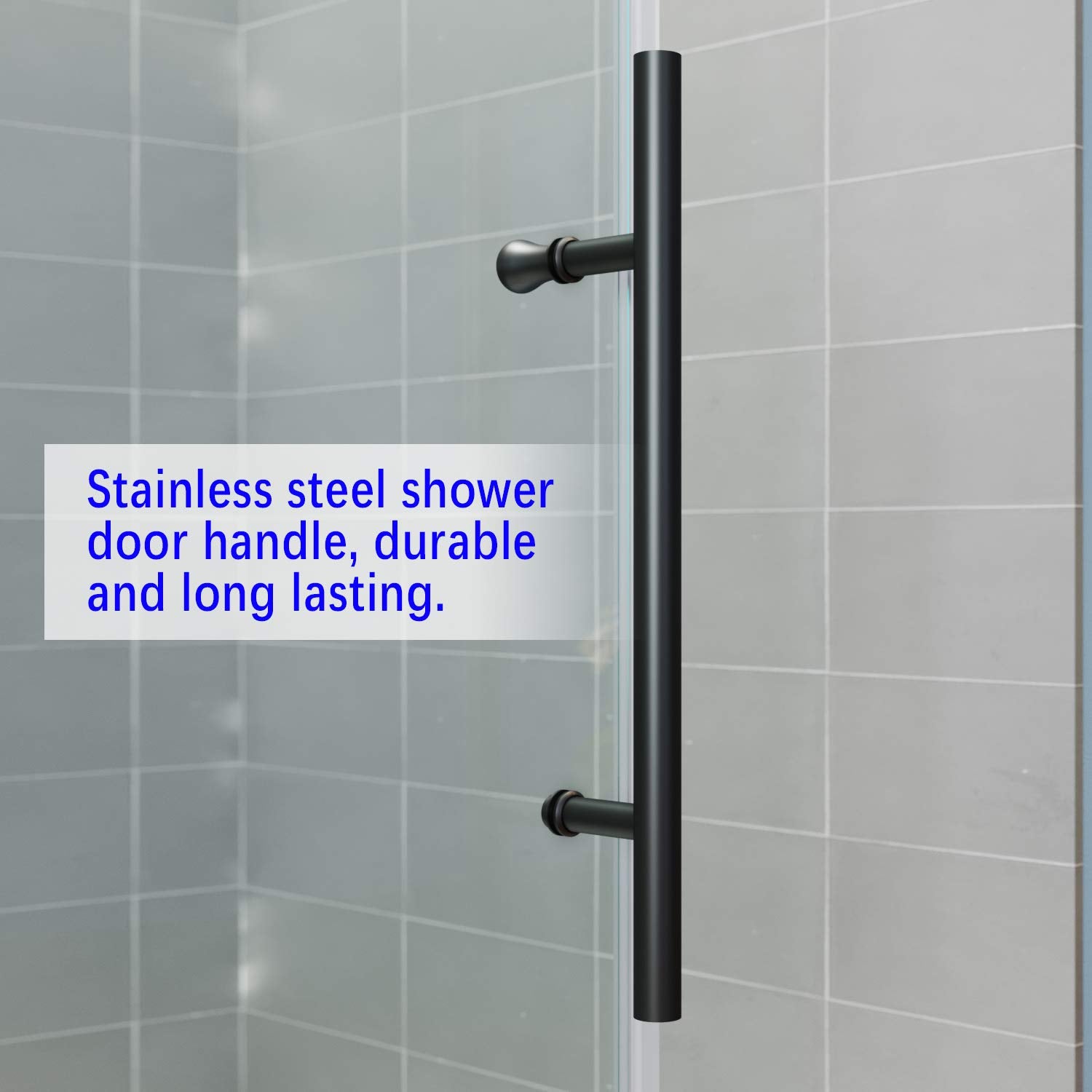 Stainless steel shower door handle, durable and long lasting