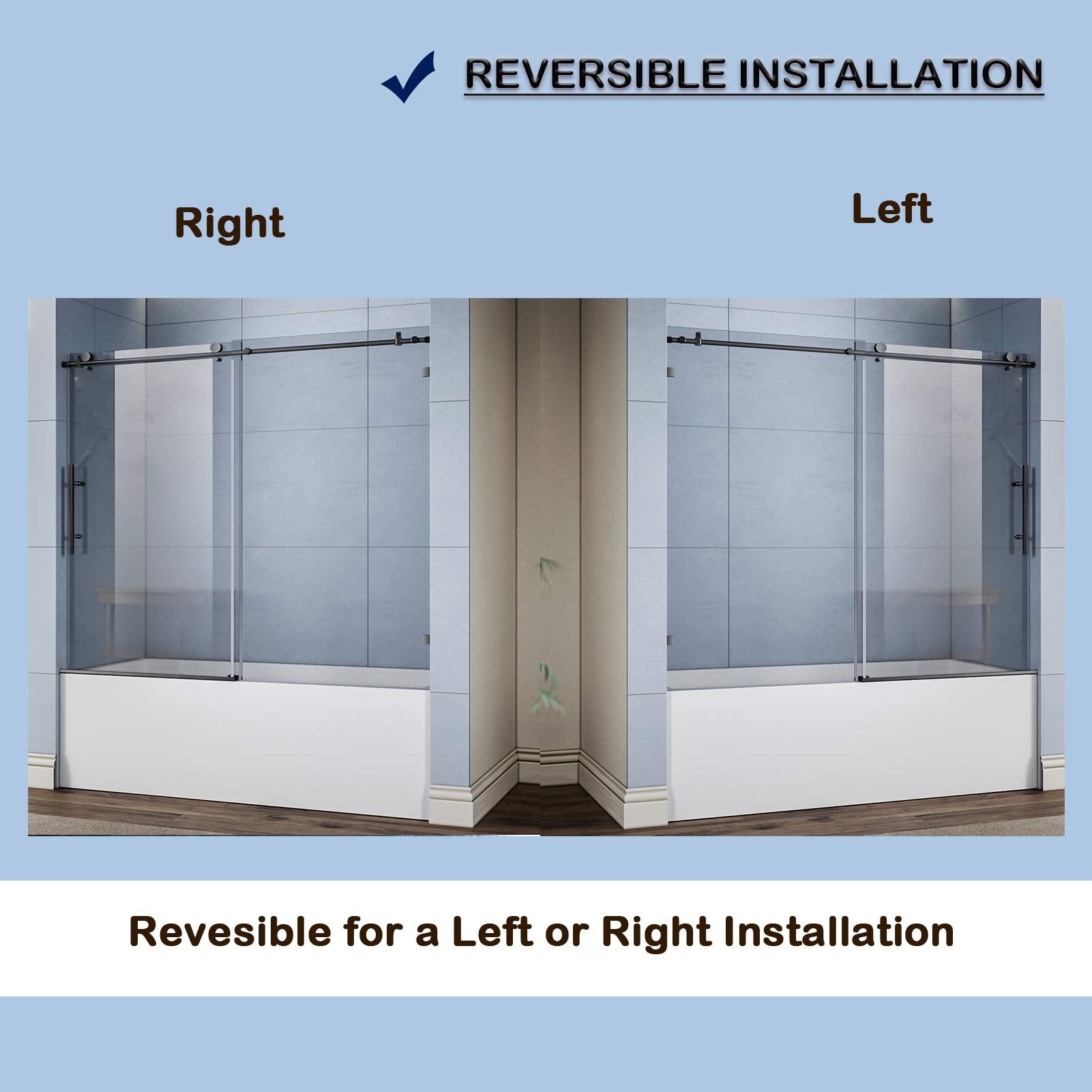 reversible installation（revesible for a left or right installation）