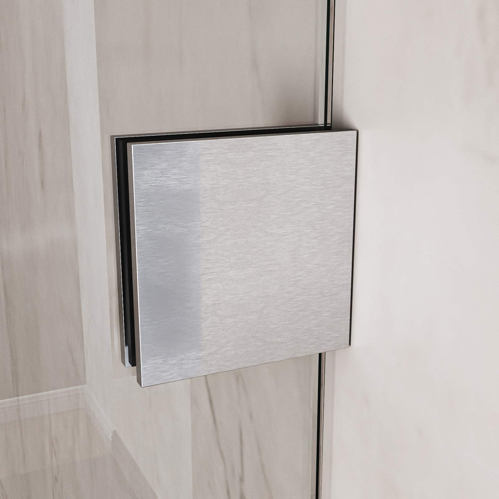 SUNNY SHOWER 60 in. W x 79 in. H Frameless Sliding Shower Doors Detail