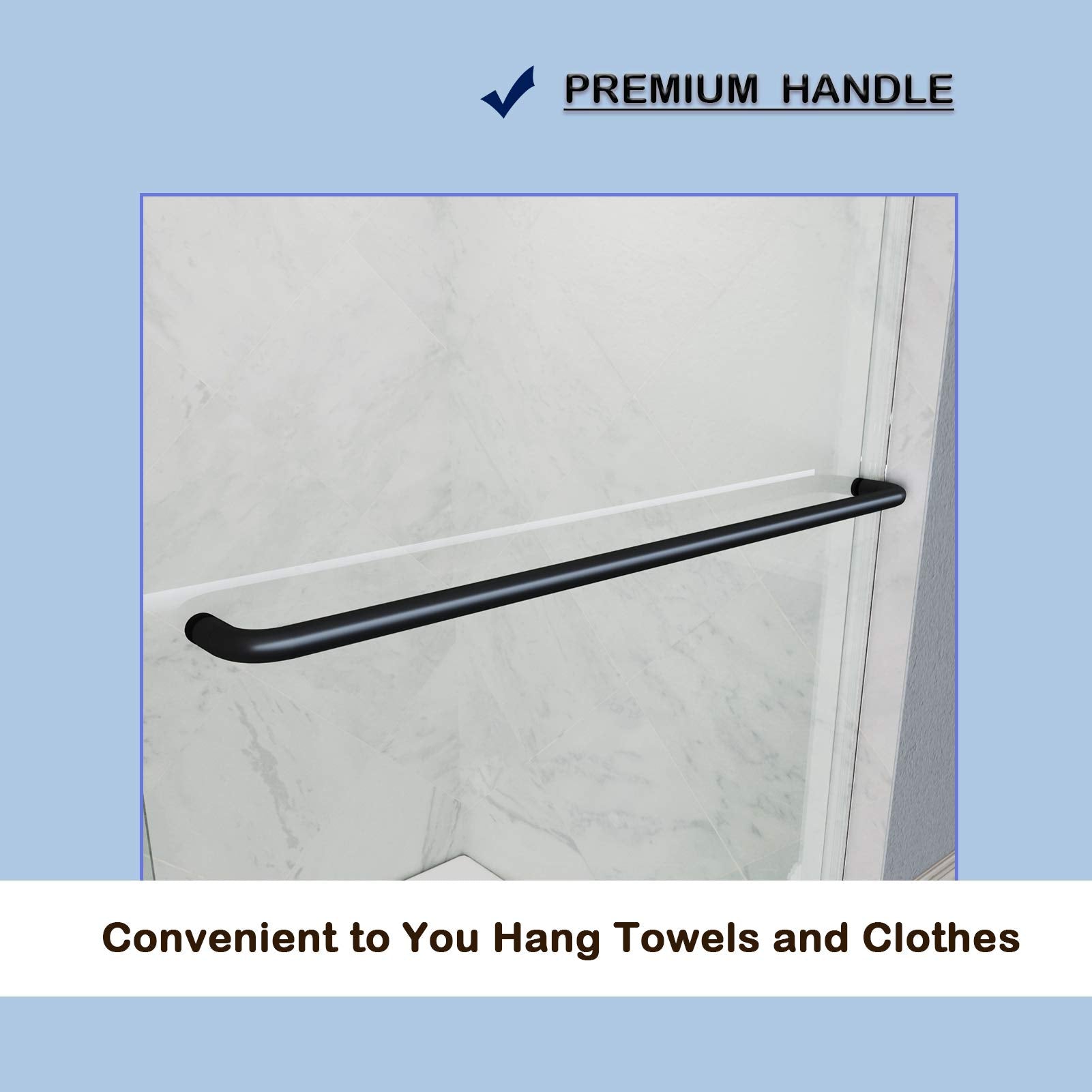 Premium handle, convenient to you hang towels and clothes