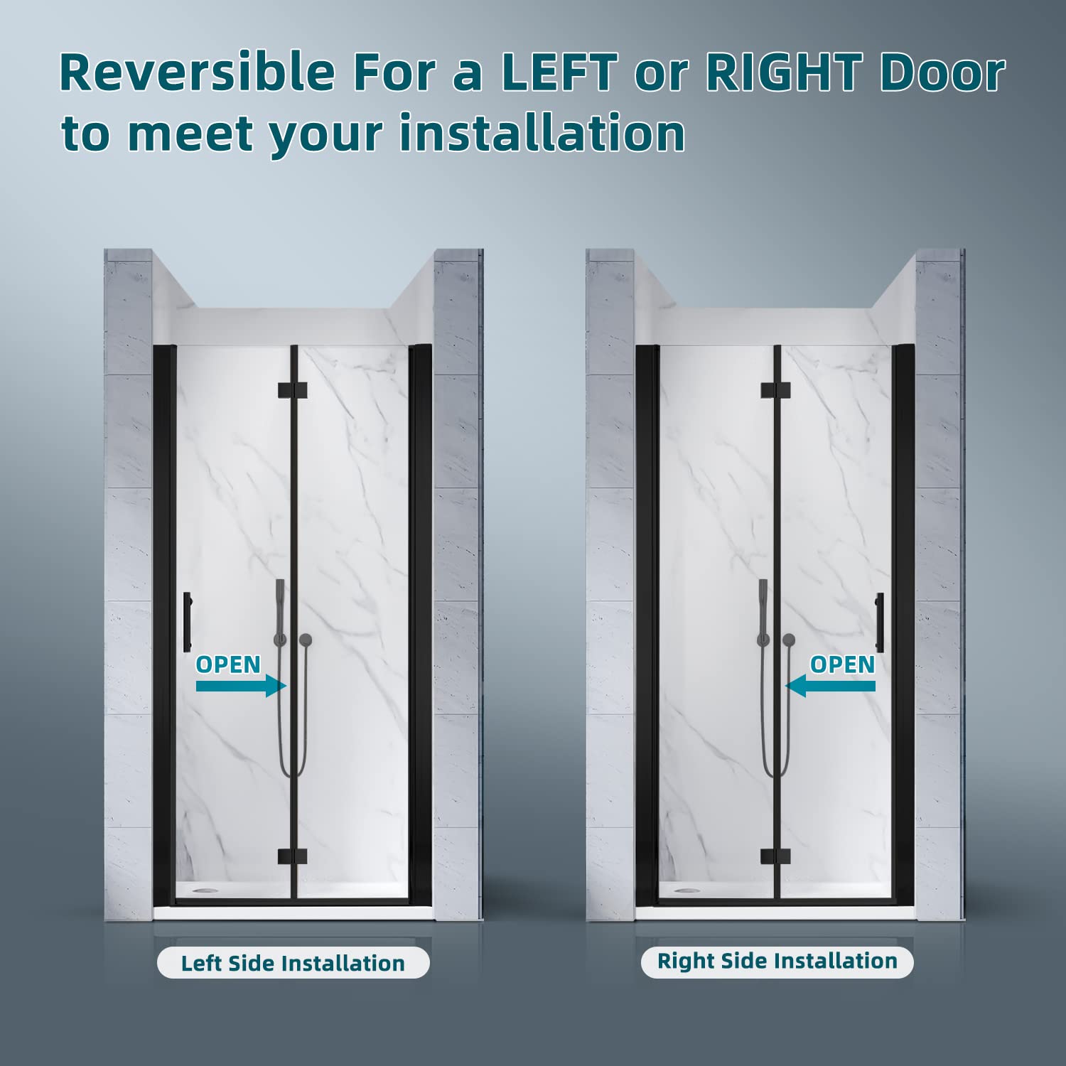 reversible for a left or right door to meet your installation