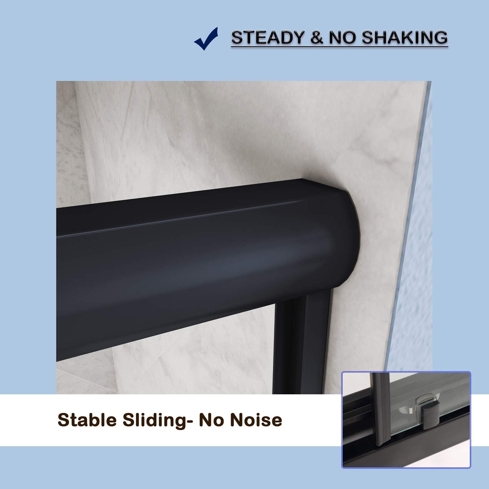 steady no shaking, stable sliding, no noise