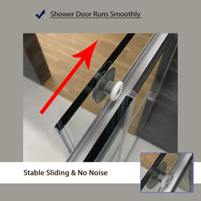 shower door runs smoothly（stable sliding & no noise）