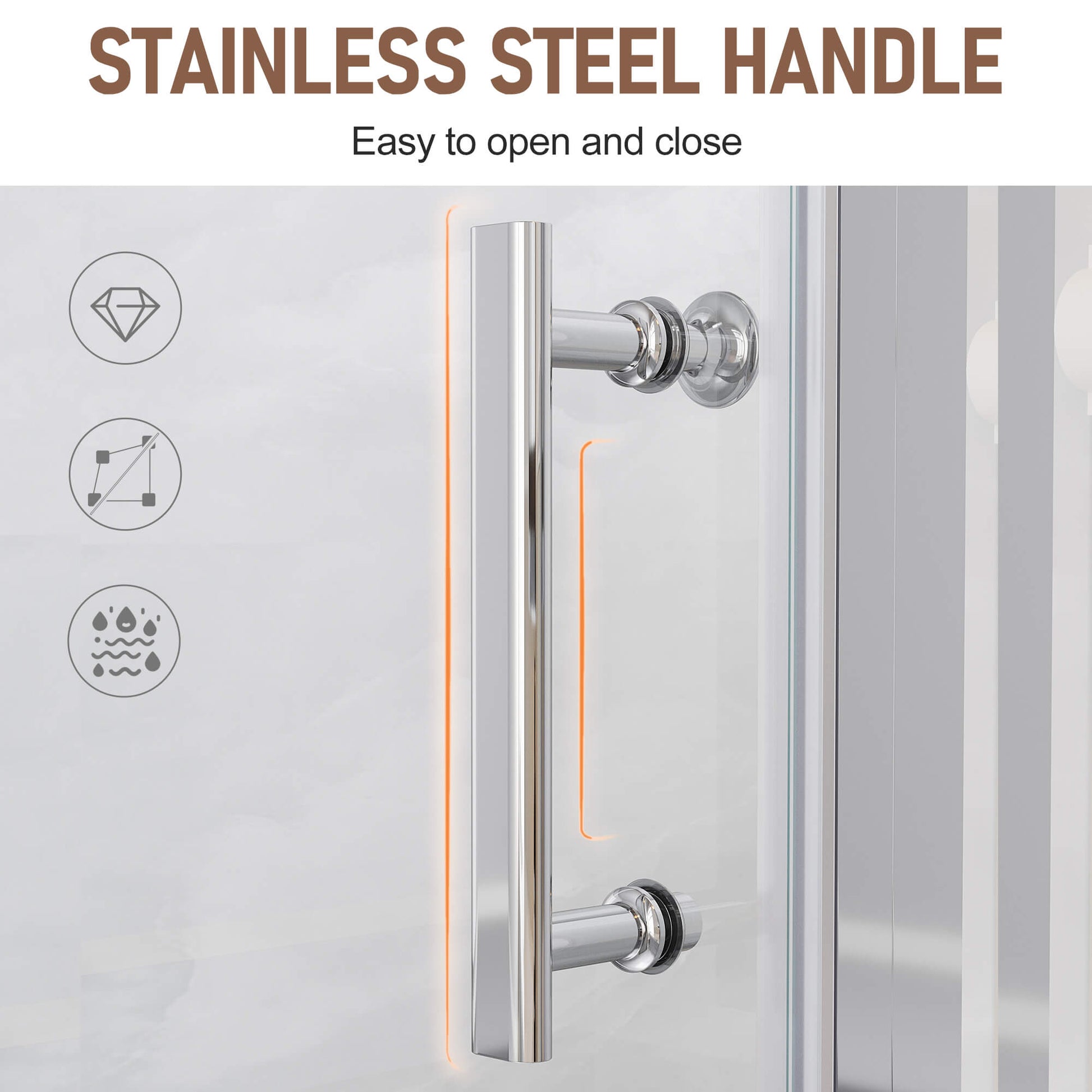 STAINLESS STEEL HANDLE: Easy to open and close
