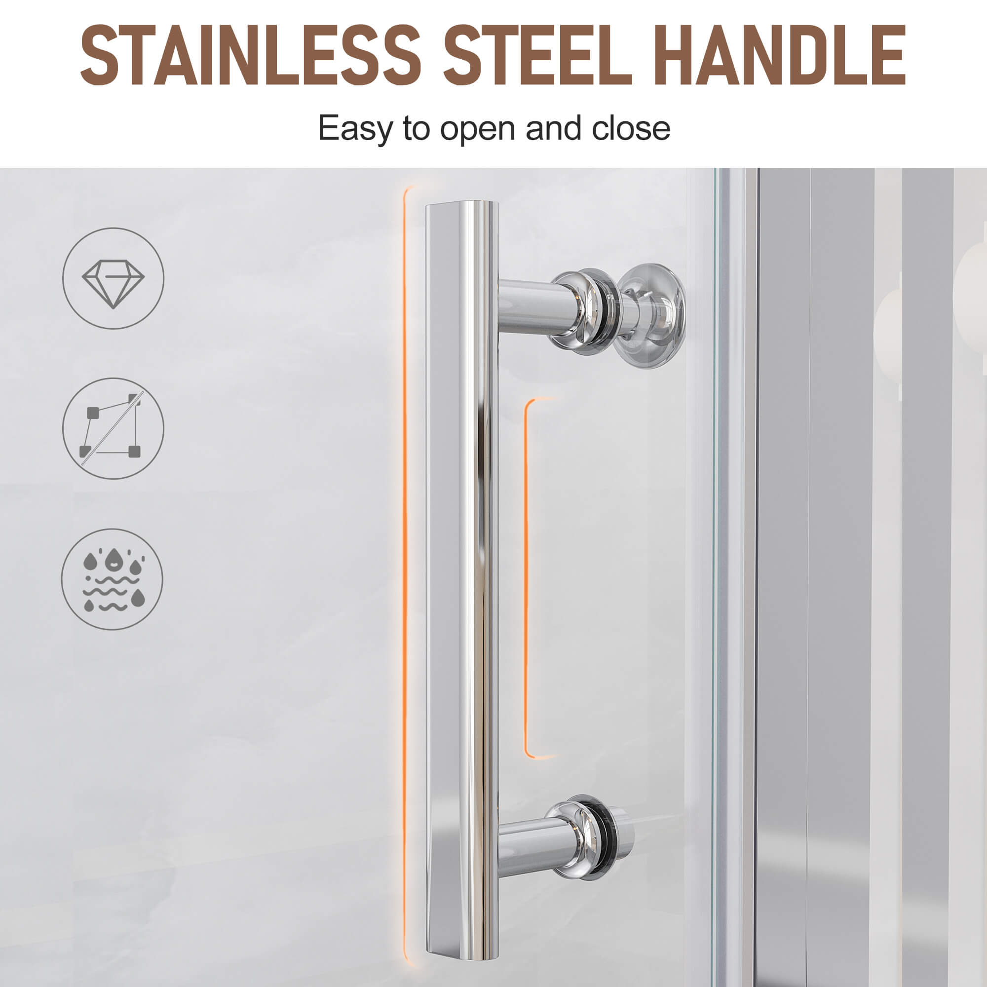 STAINLESS STEEL HANDLE: Easy to open and close