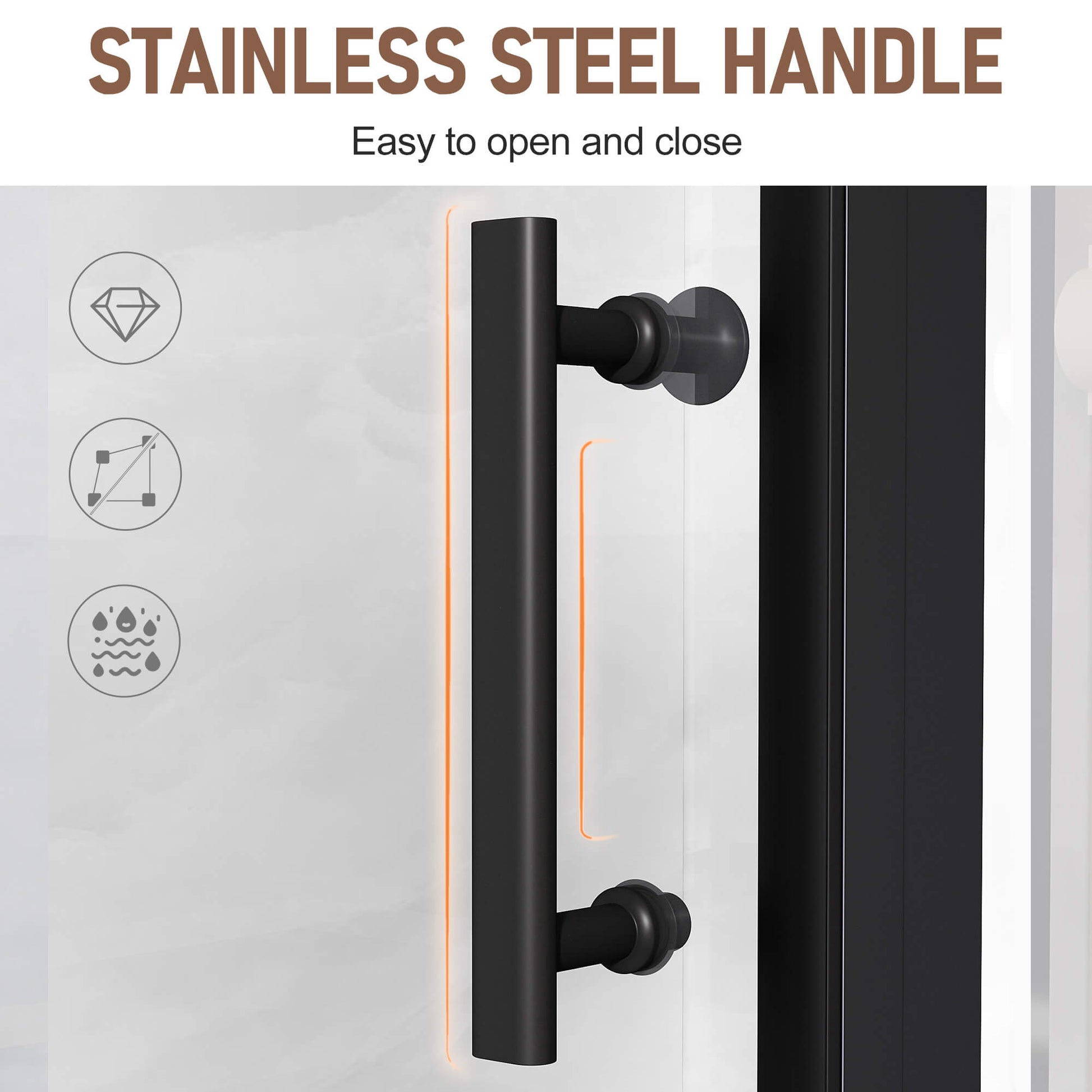 STAINLESS STEEL HANDLE: Easy to open and close