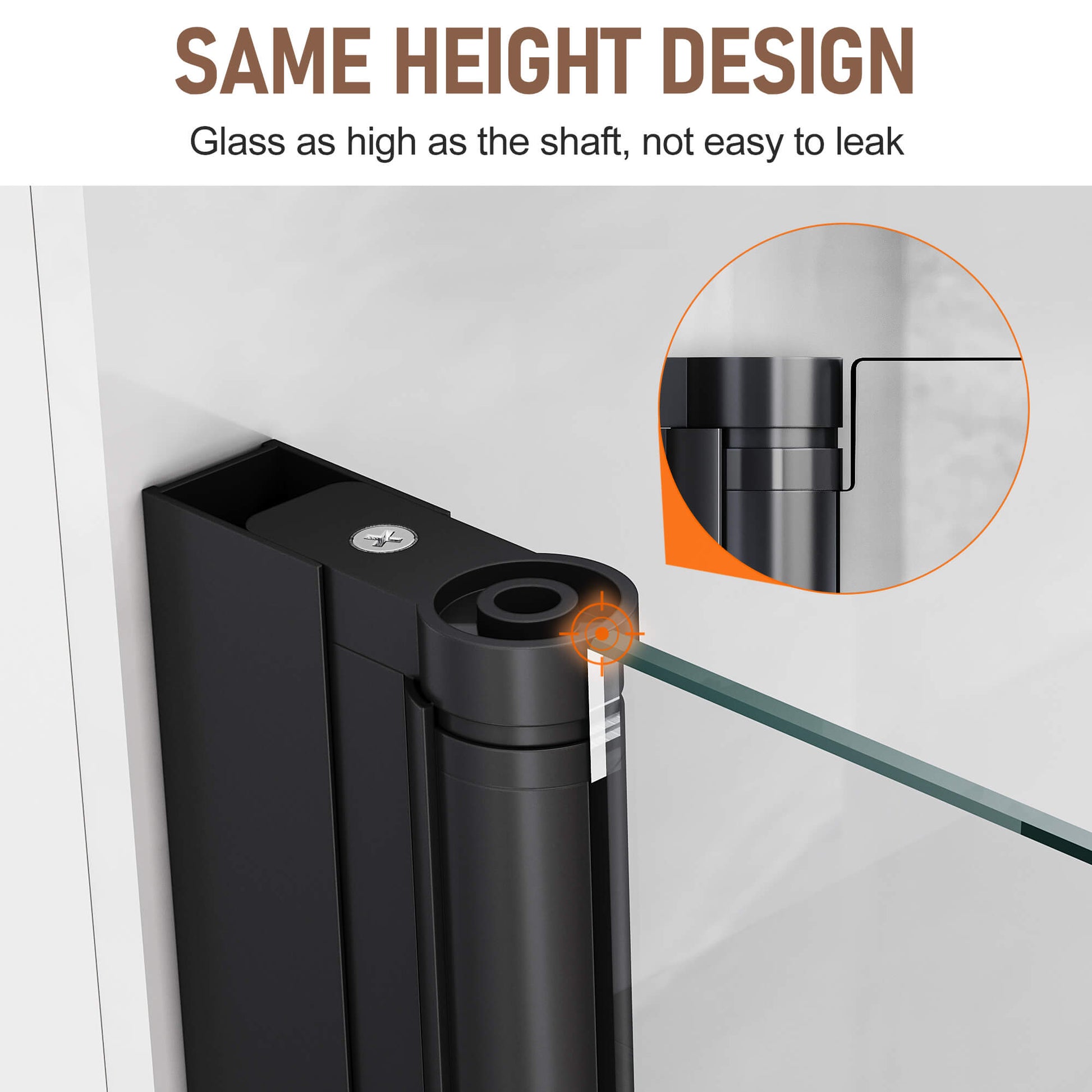 SAME HEIGNT DESIGN: Glass as high as the shaft, not easy to leak