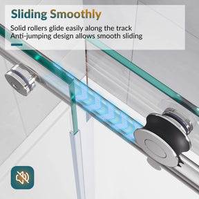 Sliding Smoothly: Solid rollers glide easily along the track. Anti-jumping design allows smooth sliding