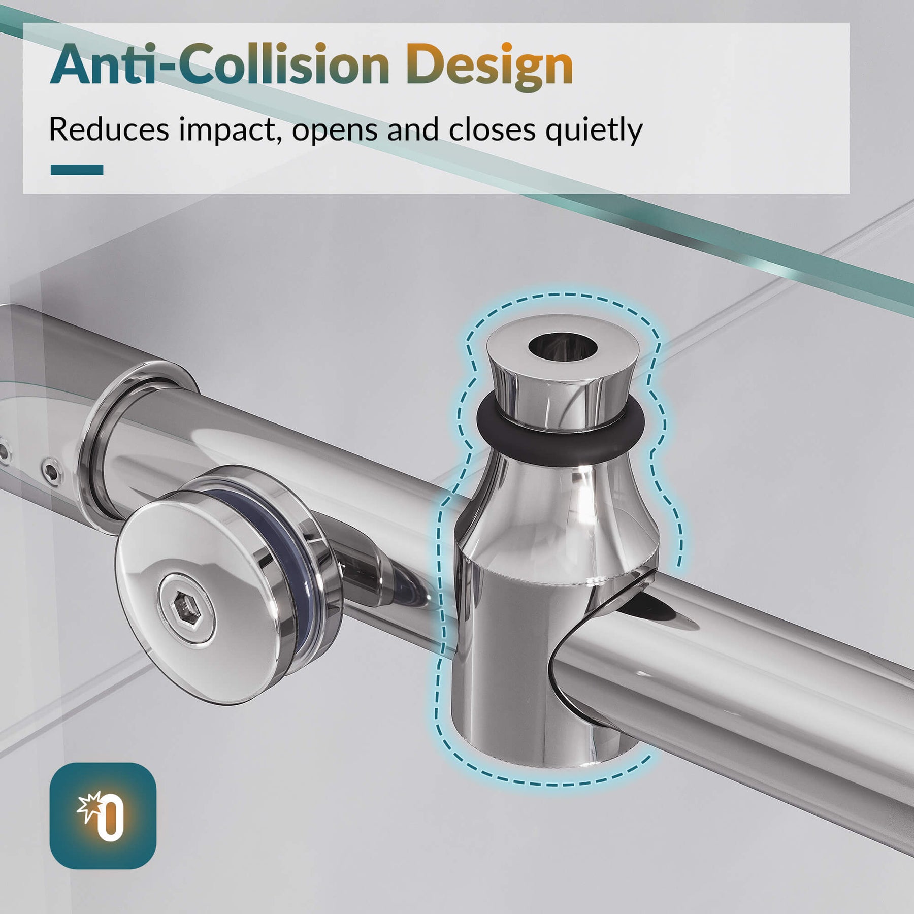 Anti-Collision Design: Reduces impact, opens and closes quietly