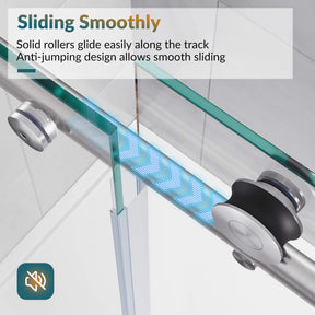 Sliding Smoothly: Solid rollers glide easily along the track. Anti-jumping design allows smooth sliding