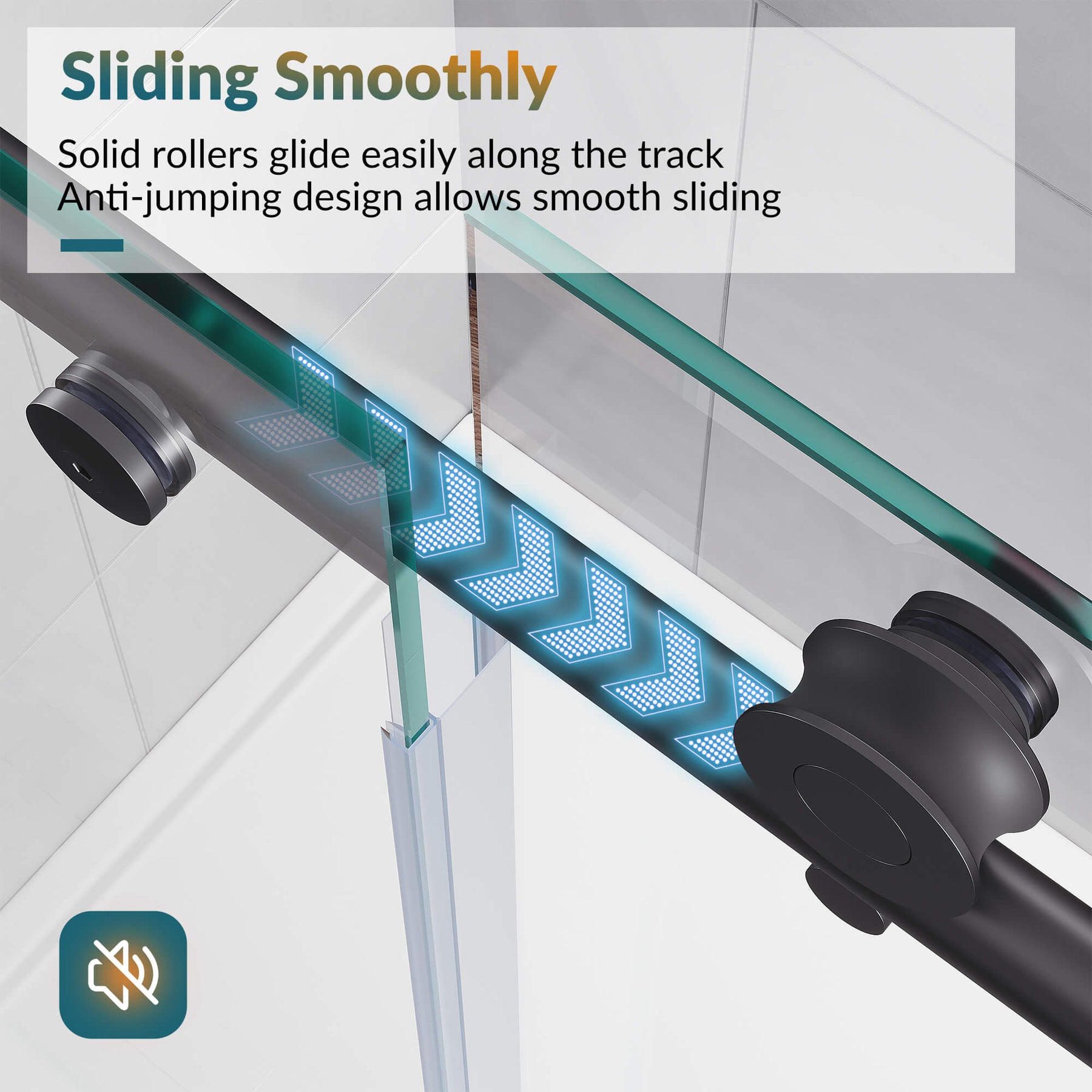 Sliding Smoothly: Solid rollers glide easily along the track. Anti-jumping design allows smooth sliding