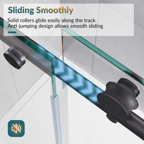 Sliding Smoothly: Solid rollers glide easily along the track. Anti-jumping design allows smooth sliding