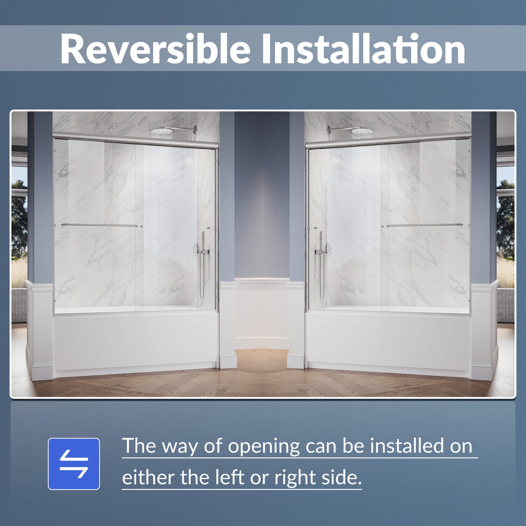 Reversible for Left or Right Installation