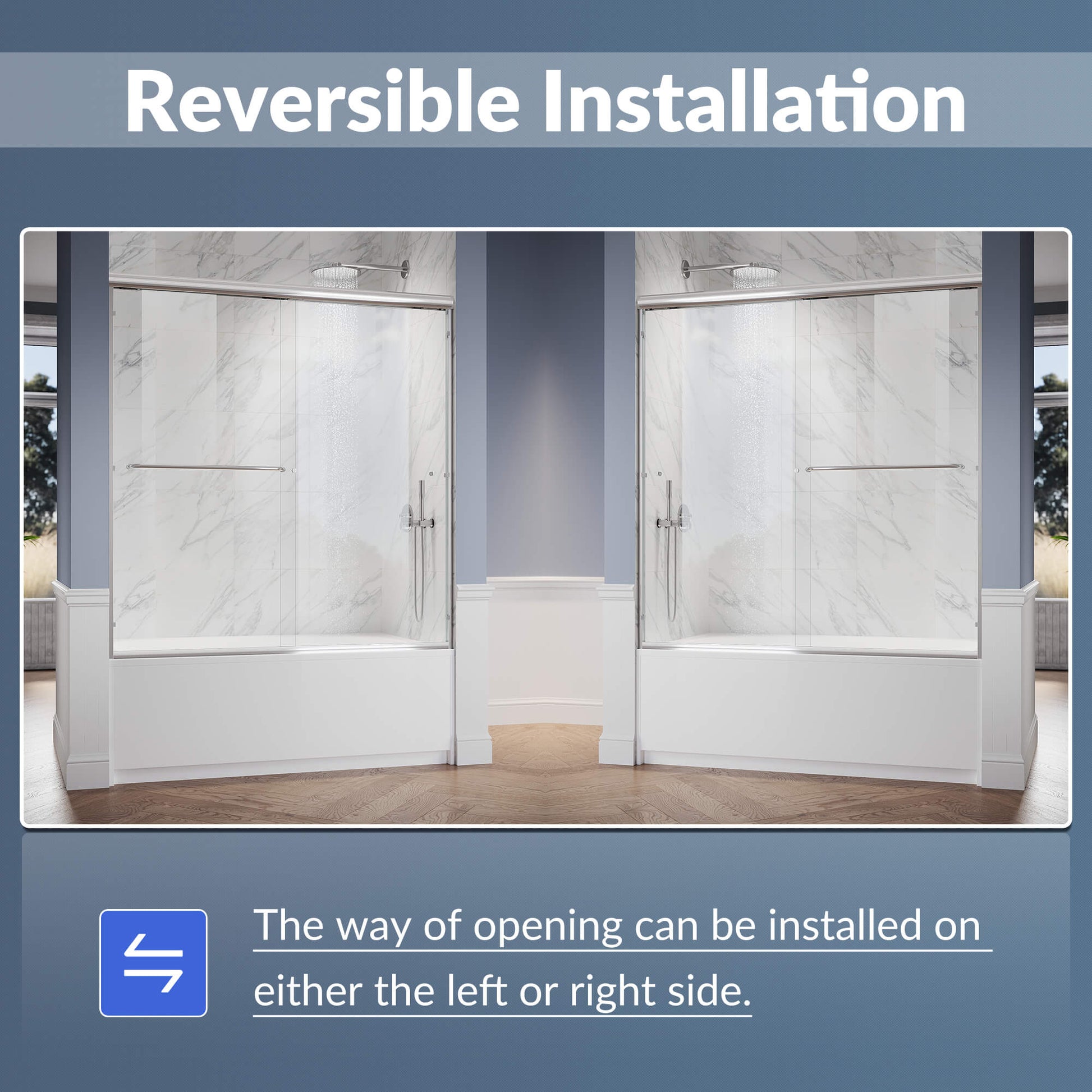 Reversible for Left or Right Installation