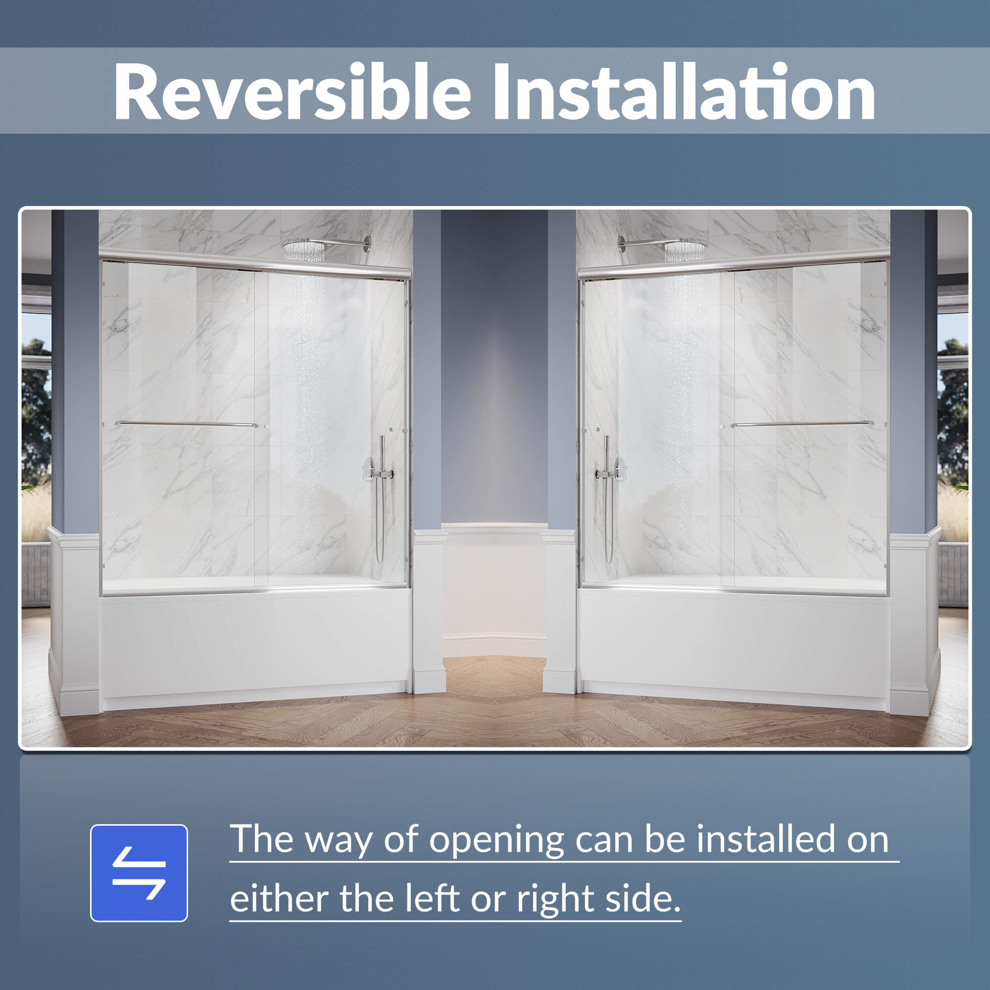 Reversible for Left or Right Installation