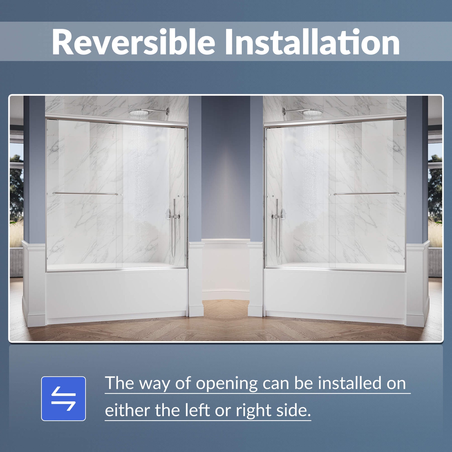 Reversible for Left or Right Installation