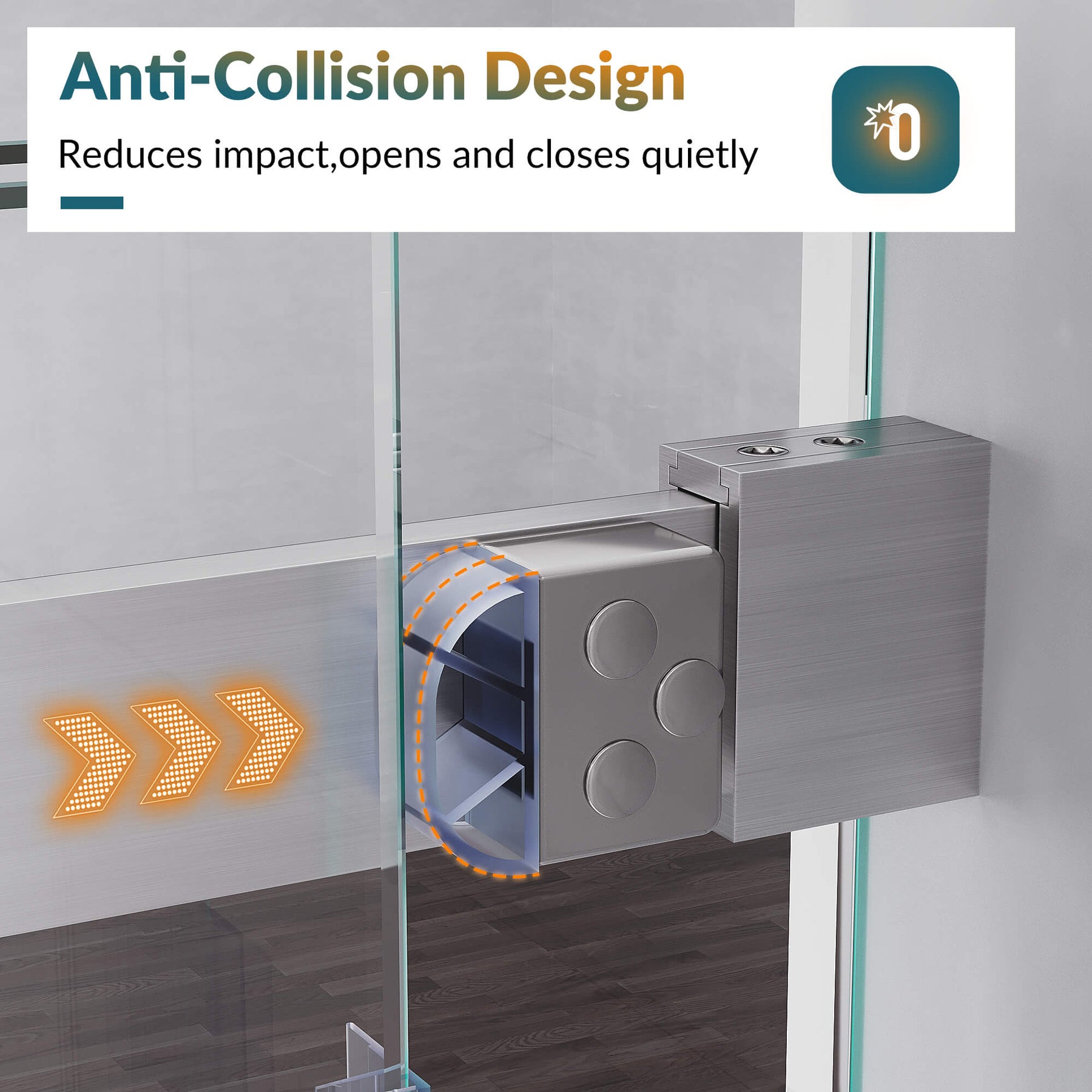 Anti-Collision Design: Reduces impact, opens and closes quietly