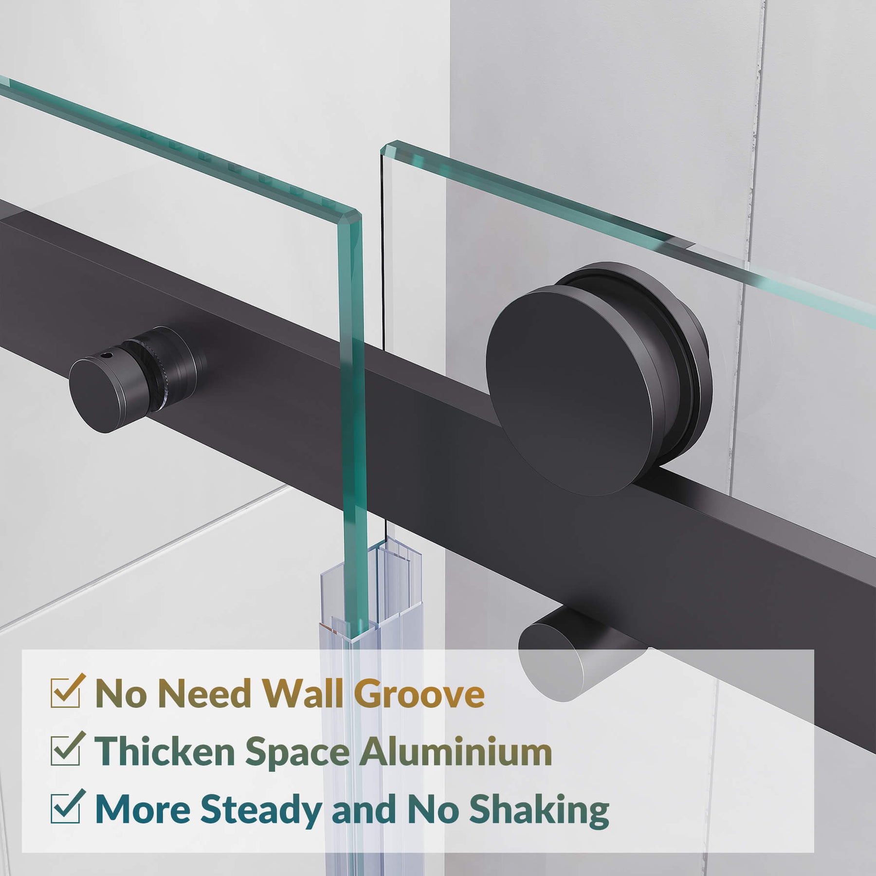 No Need Wall Groove, Thicken Space ALuminum, More Steady and No Shaking