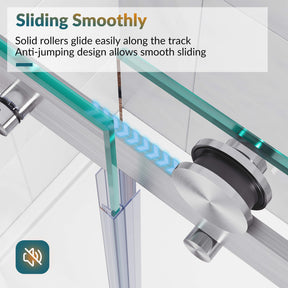 Sliding Smoothly: Solid rollers glide easily along the track. Anti-jumping design allows smooth sliding