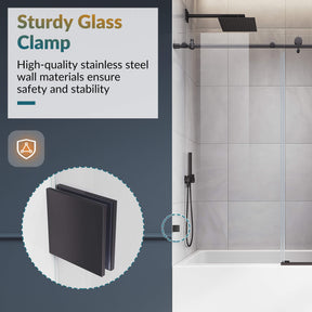 Sturdy  Glass Clamp: High-quality stainless steel wall materials ensure safety and stability