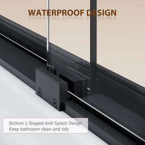 Waterproof Design: Bottom L-Shaped Anti- Splash Design Keep bathroom clean and tidy