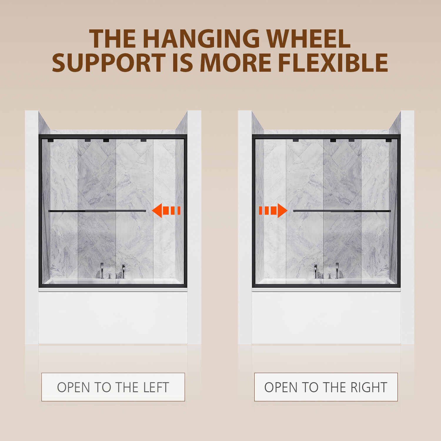 The hanging wheel support is more flexible