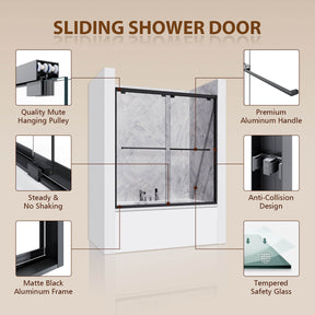 Design: Quality Mute Hanging Pulley, Steady & No Shaking, Matte Black Aluminum Frame, Premium Aluminum Handle, Anti-Collision Design, Tempered Safety Glass