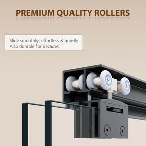 Premium Quality Rollers: Slide smoothly, effortless & quietly. Also durable for decades