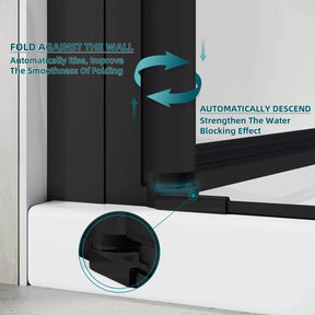 Fold against the wall, automatically rise, improve the smoothness of folding. Automatically descend, strengthen the water blocking effect