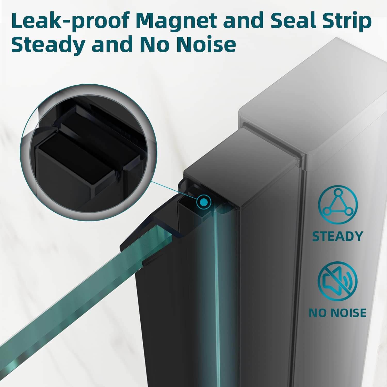 Leak-proof Magnet and Seal Strip Steady and No Noise.