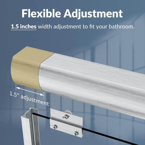 Flexible Adjustment: 1.5 inches width adjustment to fit your bathroom