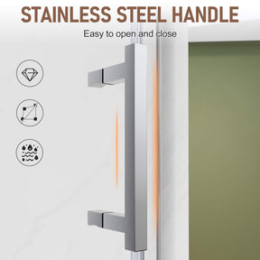 STAINLESS STEEL HANDLE: Easy to open and close