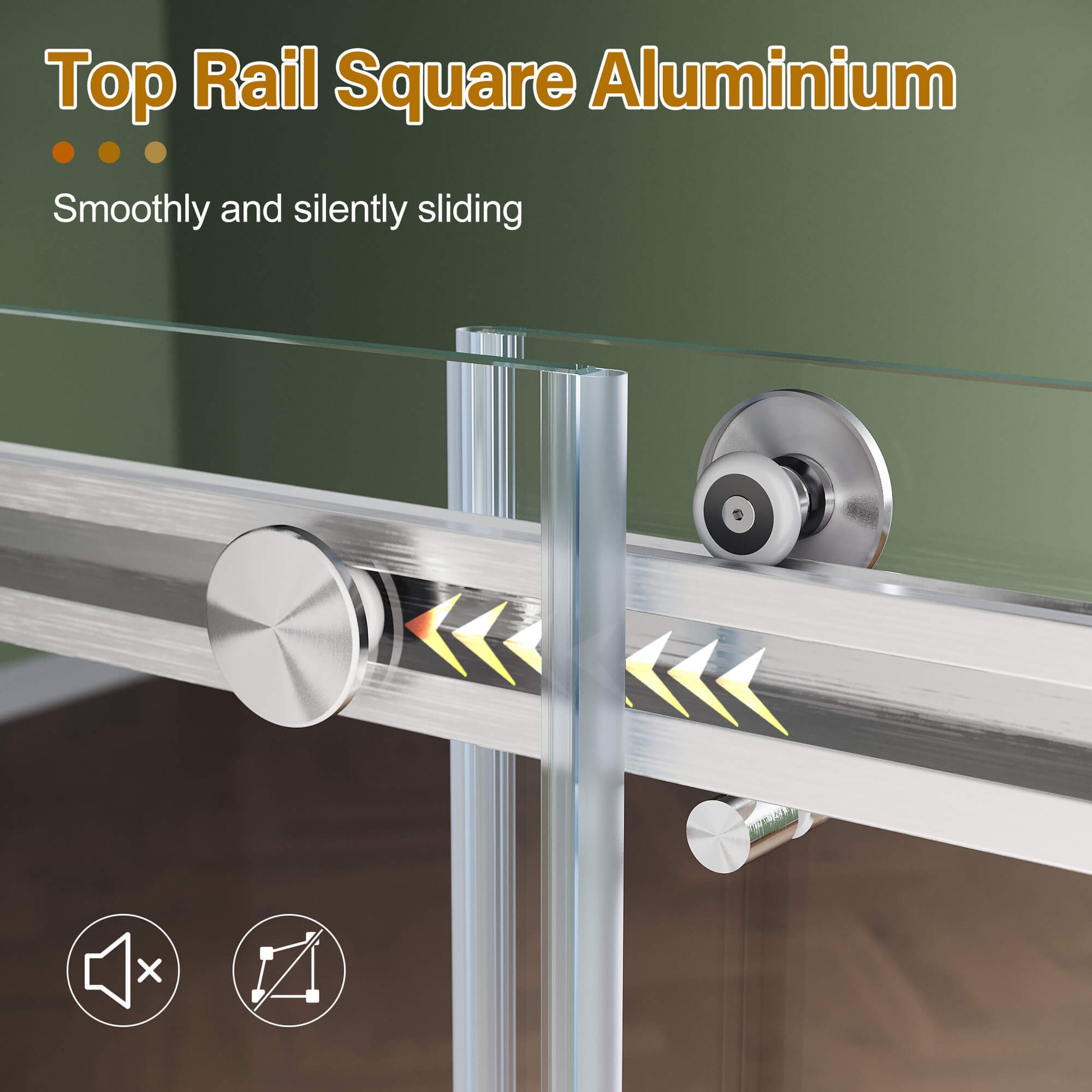 Top Rail Square Aluminum: Smoothly and silently sliding
