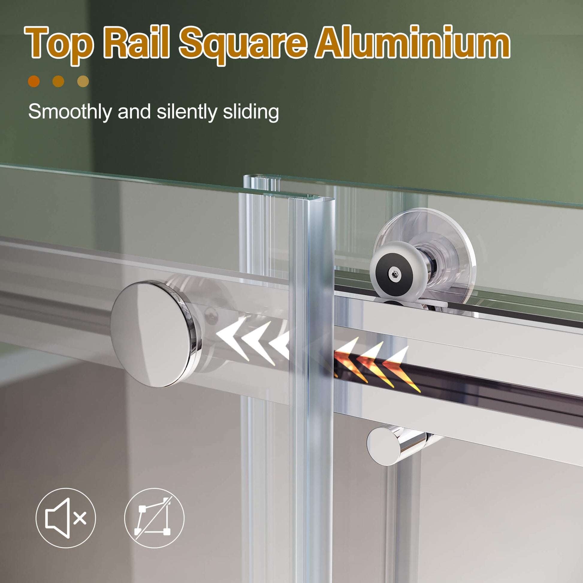 Top Rail Square Aluminum: Smoothly and silently sliding