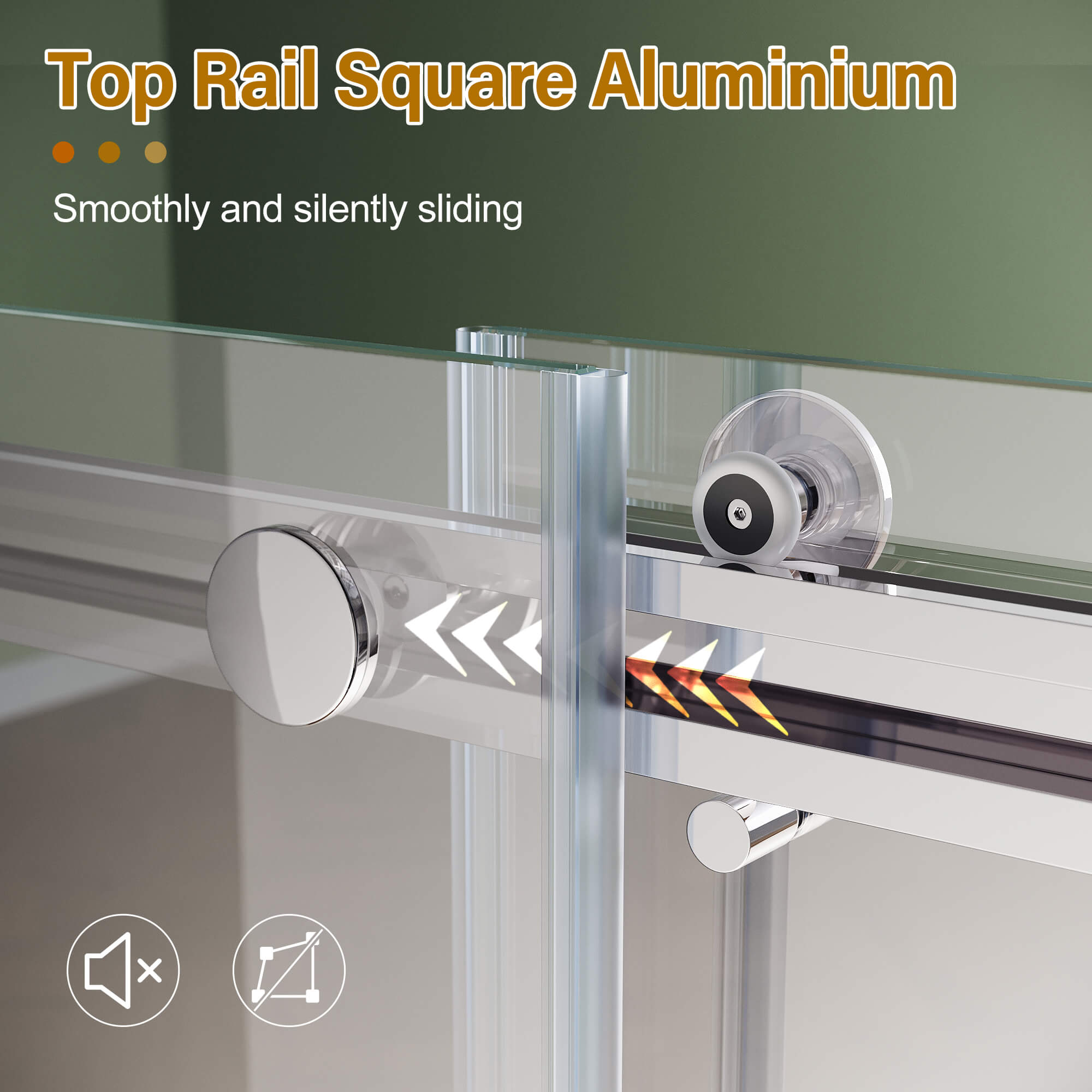 Top Rail Square Aluminum: Smoothly and silently sliding