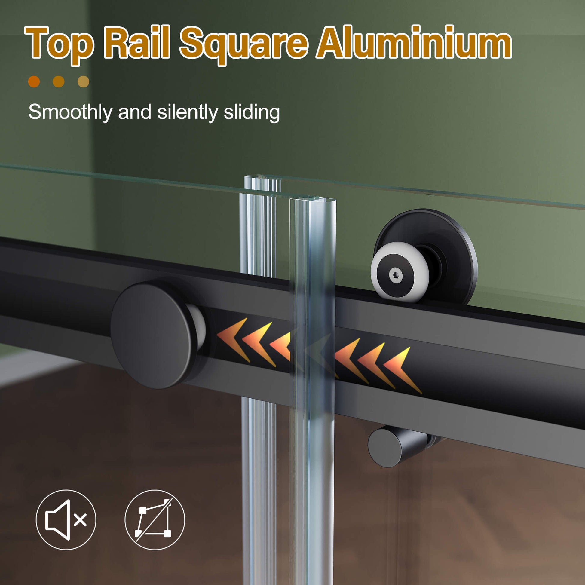 Top Rail Square Aluminum: Smoothly and silently sliding