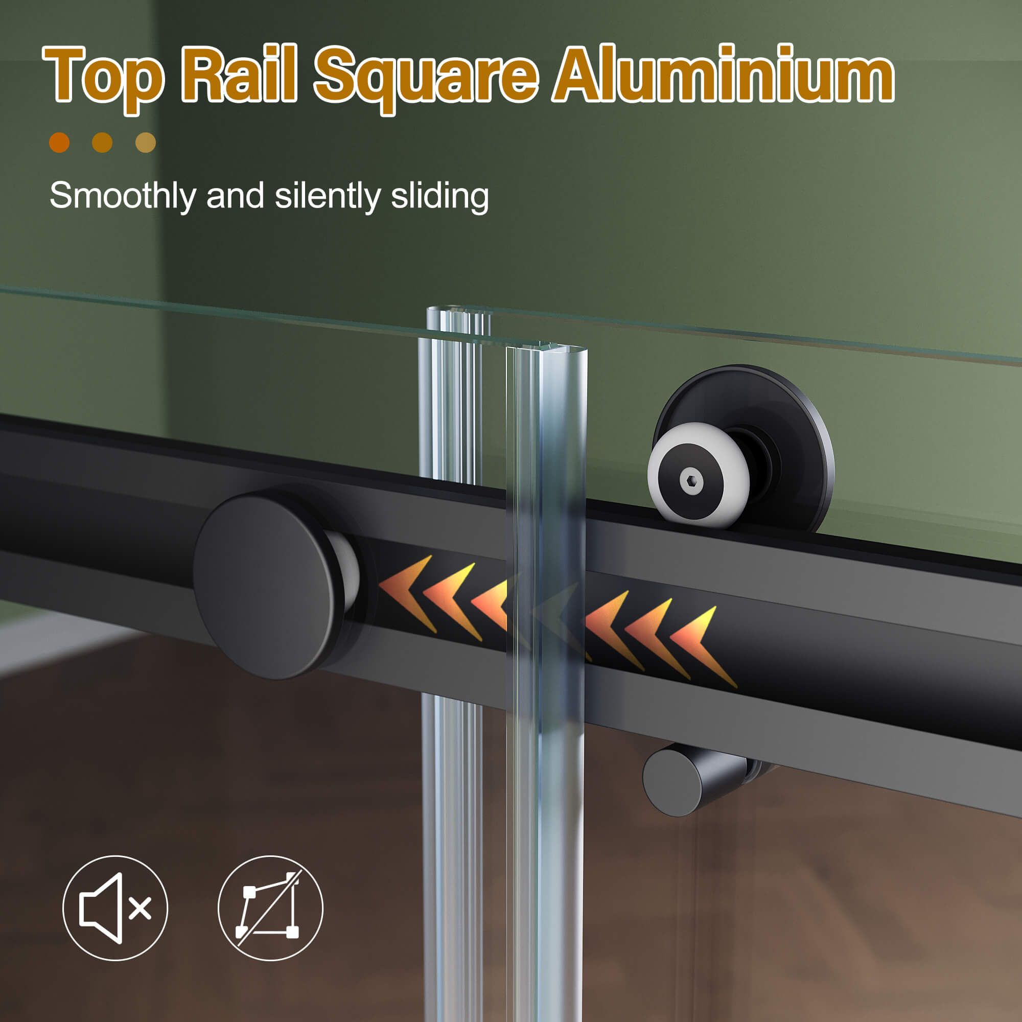 Top Rail Square Aluminum: Smoothly and silently sliding