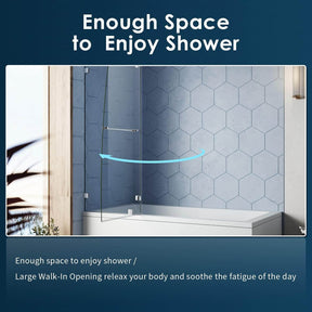Enough space to enjoy shower. Large walk-in opening releax your body and soothe the fatigue of the day