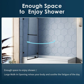 Enough space to enjoy shower. Large walk-in opening releax your body and soothe the fatigue of the day