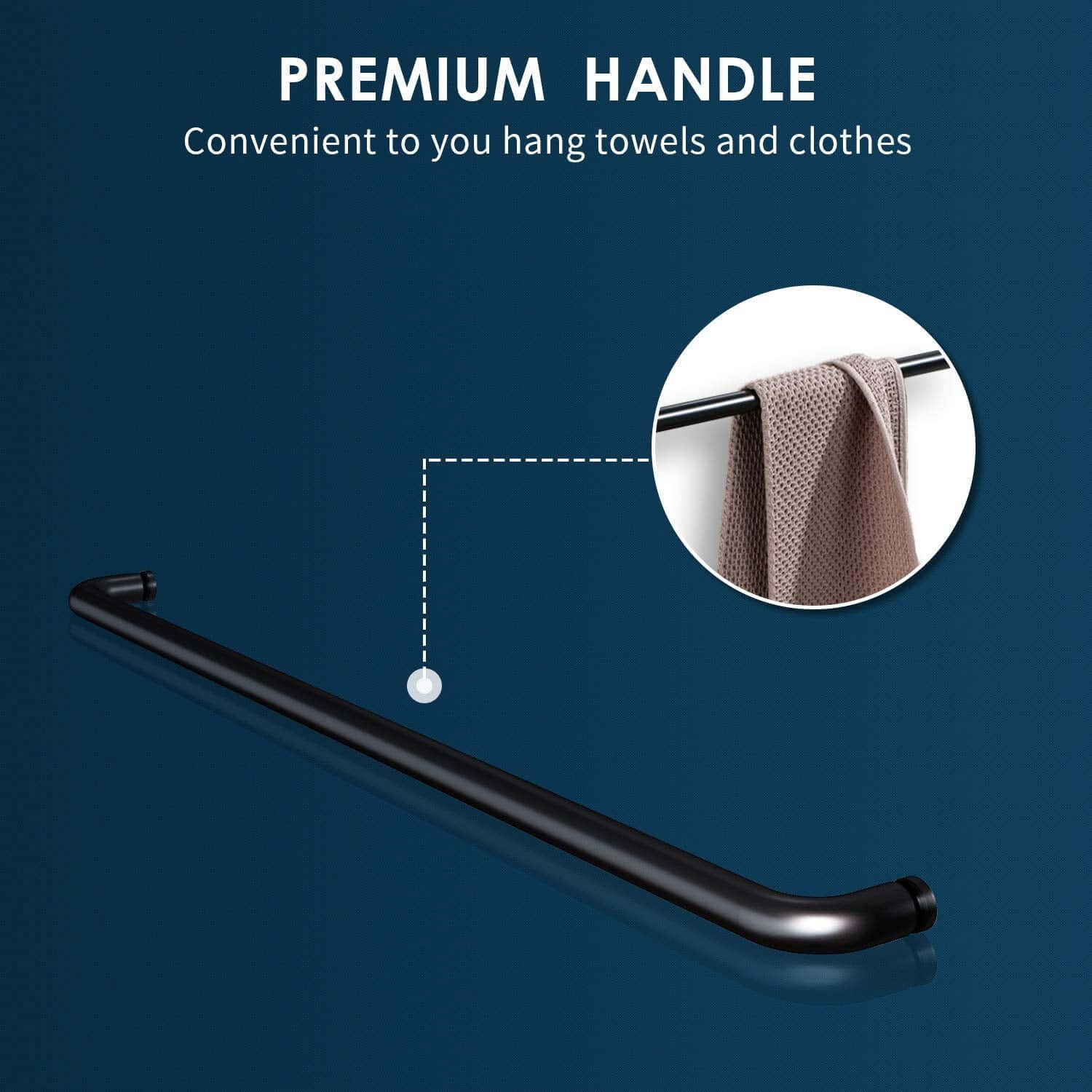 PREMIUM HANDLE: Convenient to you hang towels and clothes